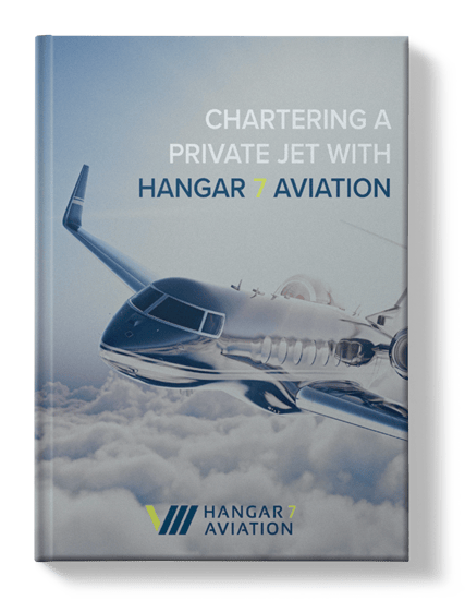 Chartering a Private Jet with Hangar 7 Aviation with shadow